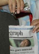 Liquid from Newspaper