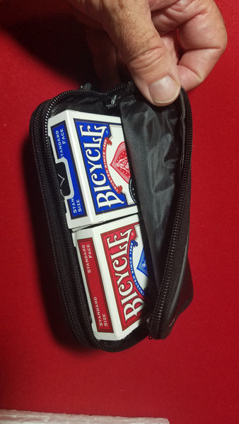 Magicians close up bag- purse.  Holds deck of cards, Coins and apparatus roomy!