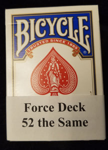 One way force deck- Blue backed bicycle 52 same card