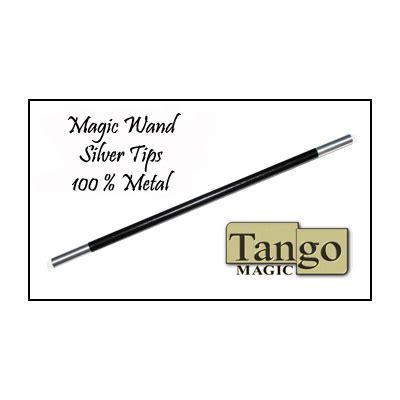 Metal Magic Wand Mini in Black (with silver tips) by Tango Magic