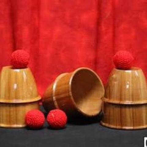 Cups and Balls (Wooden) by Mr. Magic - Trick